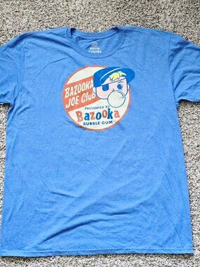 Men’s Pop Tees Light Blue Bazooka Joe Extra Large Graphic T-Shirt